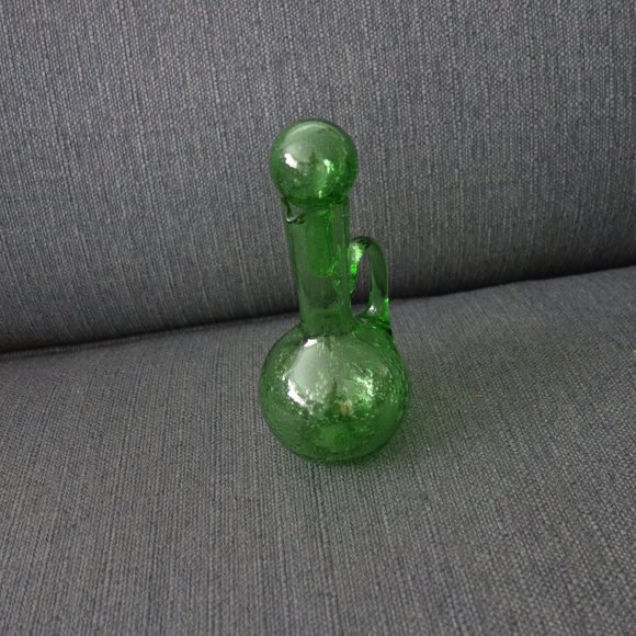 Green Glass Cruet - Picture 5 of 10